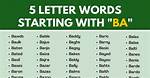 5 Letter Words Starting with Ba and Ending with El - Wordle Hint