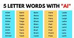 5 Letter Words with Ail in Them ·