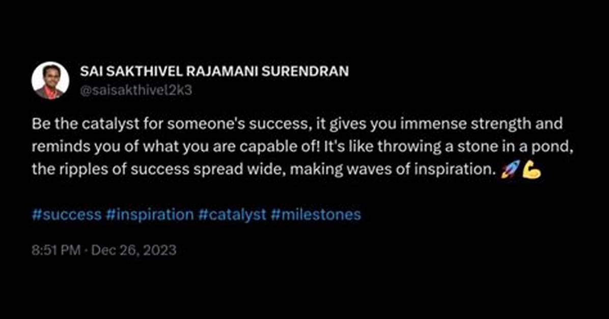 A Catalyst for Success and Inspiration