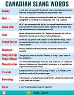 Canadian Slang Terms |