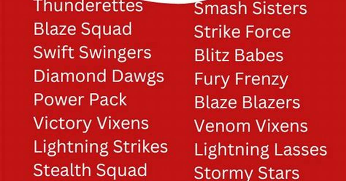 Catchy and Creative Softball Team Names for a Hilarious Season