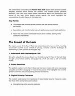 Controversy Surrounding Private Content Leak
