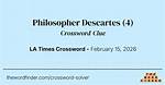 Descartes Declaration Crossword Clue and Answer