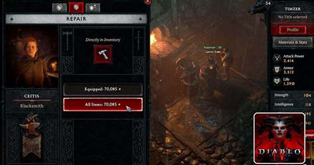 Diablo 4 How to Repair Items (Gear and Weapons) ·