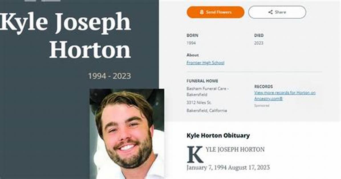 Discoveries in "Kyle Horton Death and Obituary"