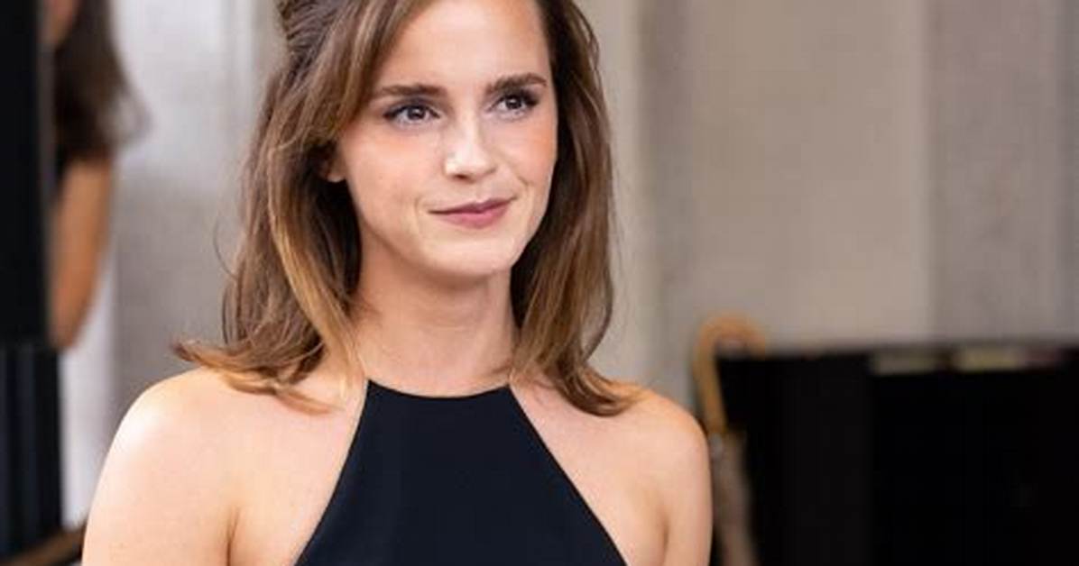Emma Watson's French Messy Bun Is Giving 'Bridgerton' Vibes