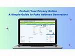 Fake Address Generators: Protect Your Privacy Online