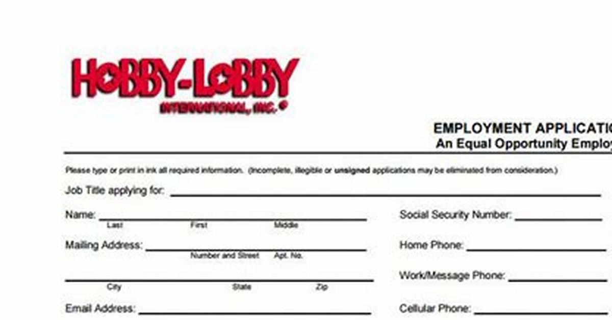 Hobby Lobby Application Online: Jobs & Career Info