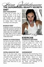 Irina Shayk Diet Plan Workout Routine ·