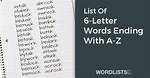 List of 6 Letter Words Ending with 'Ner'