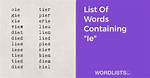 List of Words Containing 'Lea'