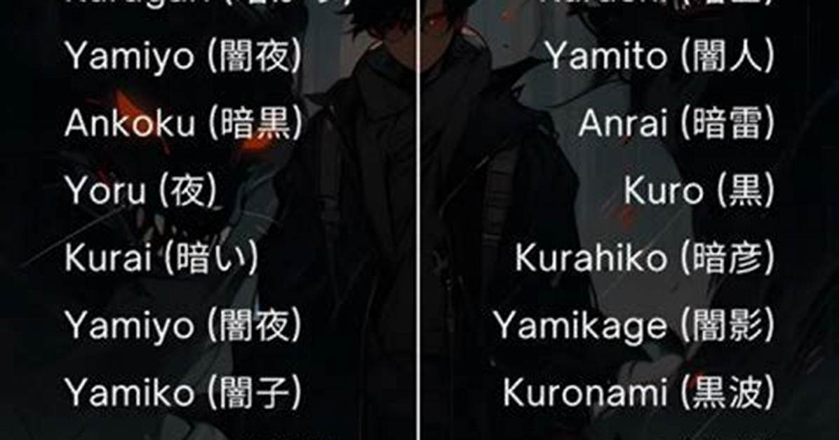 Mysterious and Enigmatic: Anime Boy Names with Dark Undertones