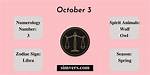 October 3 Zodiac Horoscope Birthday Personality