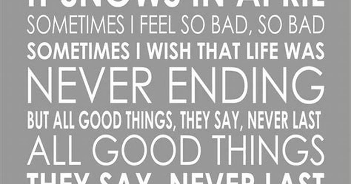 Prince’ssometimes It Snows in April Lyrics