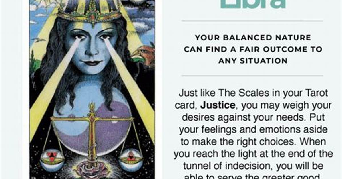 Tarot Astrology - Justice Card for Libra Zodiac Sign ·