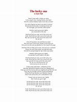 The Journey Behind "The Lucky One" Lyrics