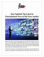 The Latest in Entertainment: Stay Informed with Movieruz Today