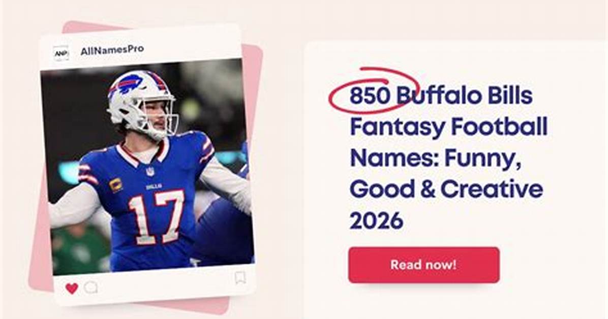 Tips for Crafting Funny Bills Fantasy Football Names