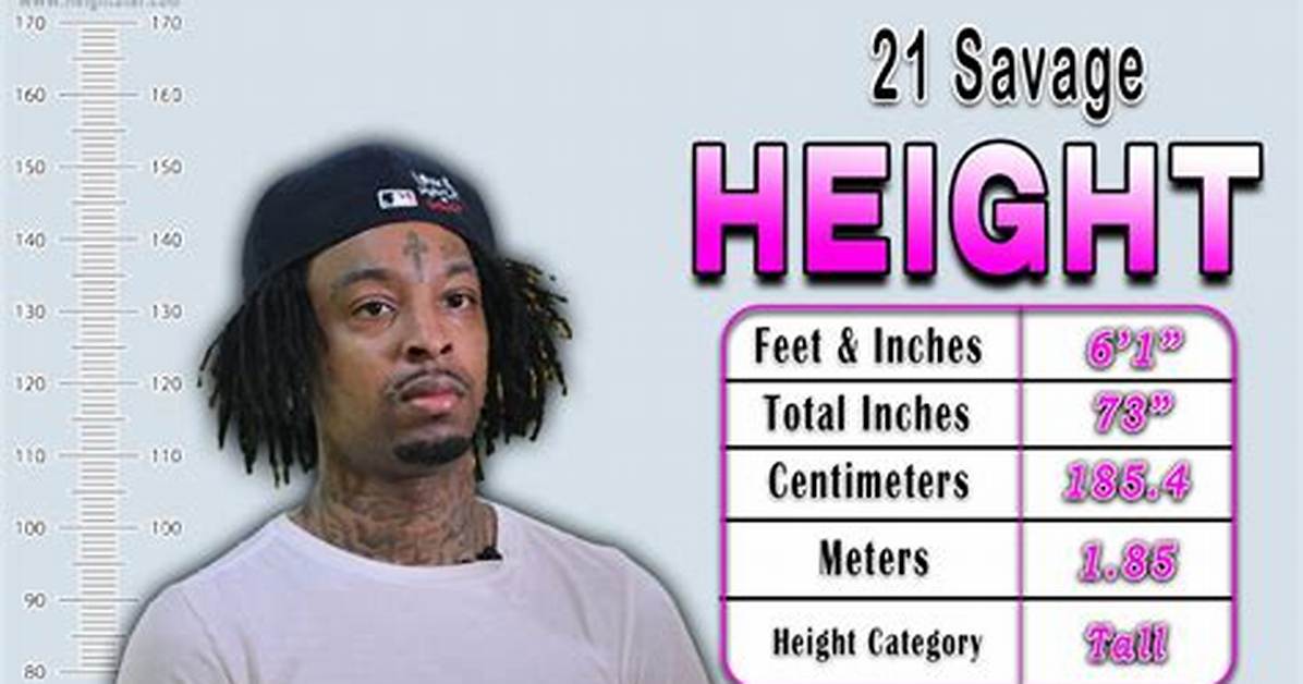 Unveiling 21 Savage's Height and Weight: Unraveling the Enigma