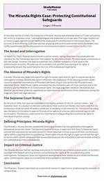 Unveiling the Miranda Effect: Unraveling Constitutional Safeguards