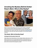 Unveiling the Story Behind Amber Rose's Maternal Lineage