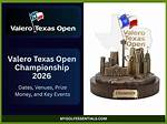 Valero Texas Open Field