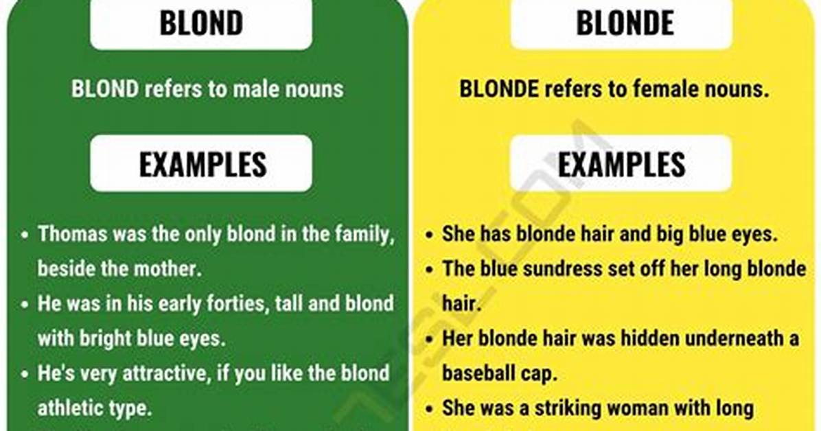 What Is the Difference Between Blond and Blonde