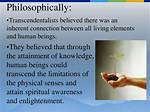 What Transcendentalists Believed